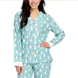 ❌SOLD❌ Munki munki women's flannel snowman PJ Set